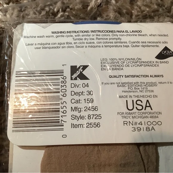 Lot of Vintage sheer nylon socks, beige & nude, sock size: 9-11 - Picture 9 of 12